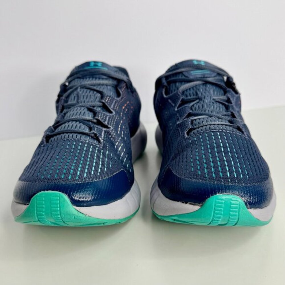 Women's 9.5 Under‎ Armour UA Micro G Pursuit SE Gray/Blue Shoes - Picture 9 of 10
